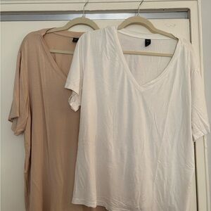 SHEIN curve 2xl t-shirts white and cream